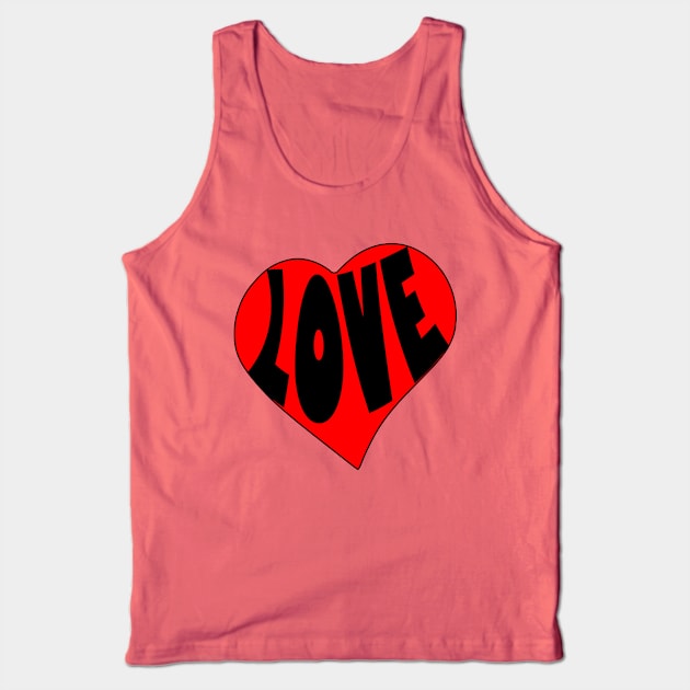 Love In My Heart Valentine's Day Sweetest Day Boyfriend Girlfriend Son Daughter Tank Top by Mindseye222